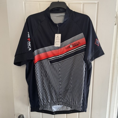 NEENCA Herren Radshirt Oberteil Trikot S/Ärmel Gesäßtaschen atmungsaktiv 3XL