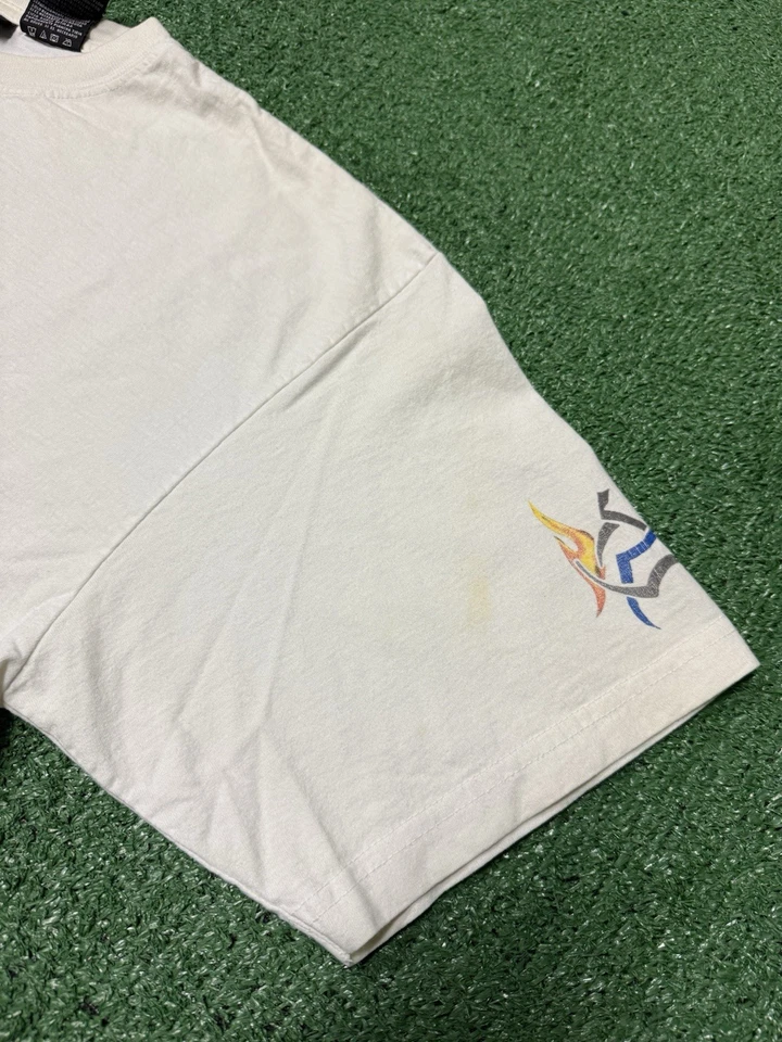 Camiseta De Colección Y2K No Boundaries Tribal Dragon Talla Grande Blanca Patinador MARCADA Foto 3 de 4