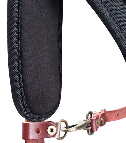 CLC 21522 gepolsterte Lederhosenträger mit Passe, braun - Bild 3 von 4