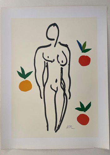 HENRI MATISSE, 'NUDE WITH ORANGES,1953 ' AUTHENTIC 1996 ART PRINT - Picture 1 of 6