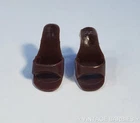 RARE Vintage Barbie Doll Brown Open Toe Heels / Shoes Japan MINTY ~ 1960's
