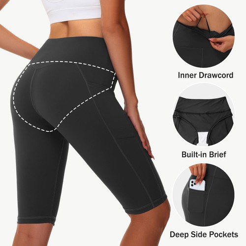 Women's High Waisted Long Swim Shorts - 12" Tummy Control Swim Capris Bottoms... - Picture 3 of 6