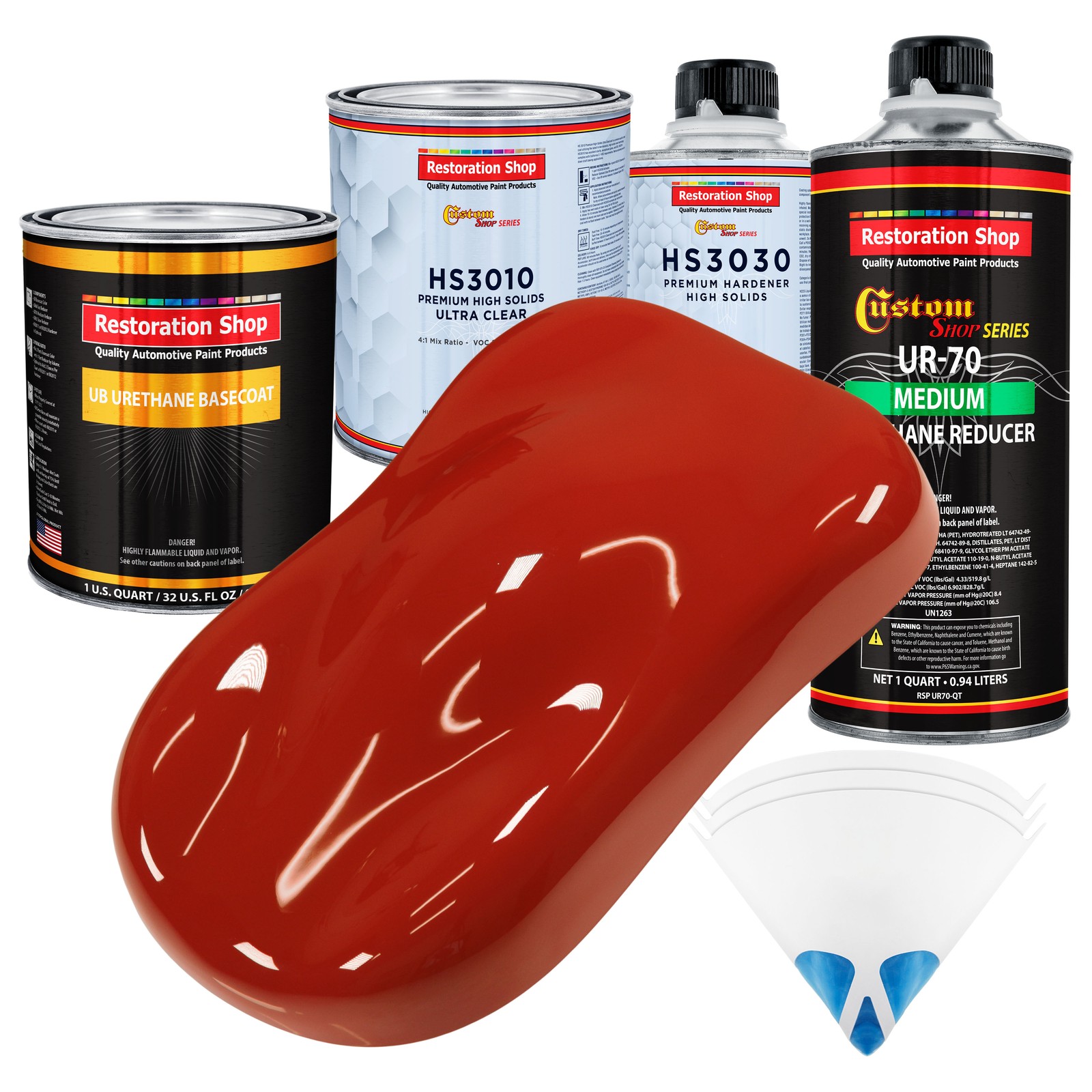 Scarlet Red Urethane Basecoat Clearcoat Auto Paint Kit for Cars