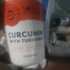 Curcumin with Turmeric Capsules 270 Count Vimergy Promotes Bone Health Mobility