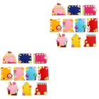  20 Sätze DIY Nonwovens Album Cartoon Aufkleber Klebstoffbild Rahmen Handwerk