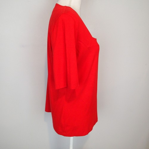 Top modal elástico cuello cuadrado rojo Akris Punto para mujer talla 14 - Imagen 2 de 10