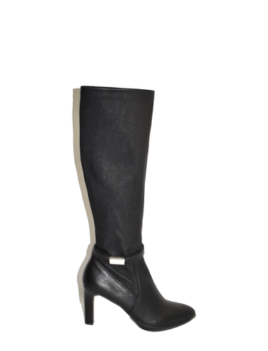 ¡Nuevo! Bota Alta Impermeable Aquatalia Romina Cuero Negro Talla 8 M DD506 - Imagen 6 de 7