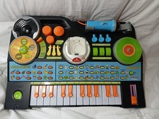 V Tech KidiJamz DJ Music Studio Piano Keyboard VTech - TESTED - WORKS -