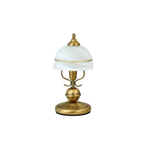 Rabalux Tischlampe E14 Flossi 8812, Metall/Glas, Braun/Weiß, Dimmbar - Bild 1 von 3