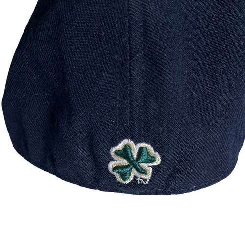 Notre Dame Fighting Irish Zephyr Hat 7 5/8 Navy Wool VTG Fitted Cap - Picture 2 of 7