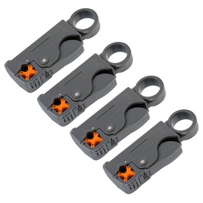 4 Stück für Cable Stripper Cutter RG58/59/62/6/3C2V/4/5C, grau