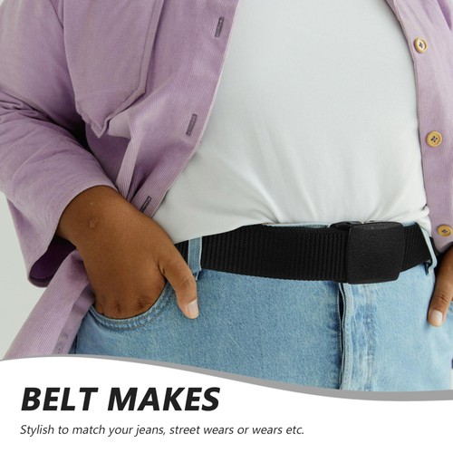 Cinturón con Hebilla de Plástico No Metálico Nylon No Magnético Cintura Informal - Imagen 8 de 12