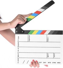 Professional Movie Directors Clapboard, Photography Studio Video TV Acrylic Clap