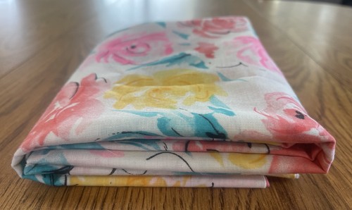 1,5 Yards Vintage Blumen Stoff Türkis Hot Pink Korallengelb 44" mit Baumwolle/Mischung - Bild 21 von 21