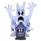 Halloween Gemmy LED 10ft Haunted Grave Tombstone Blowup Inflatable