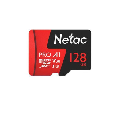 NETAC Memory Card, P500, 128GB, Black / Red, NT02P500PRO-128G-R