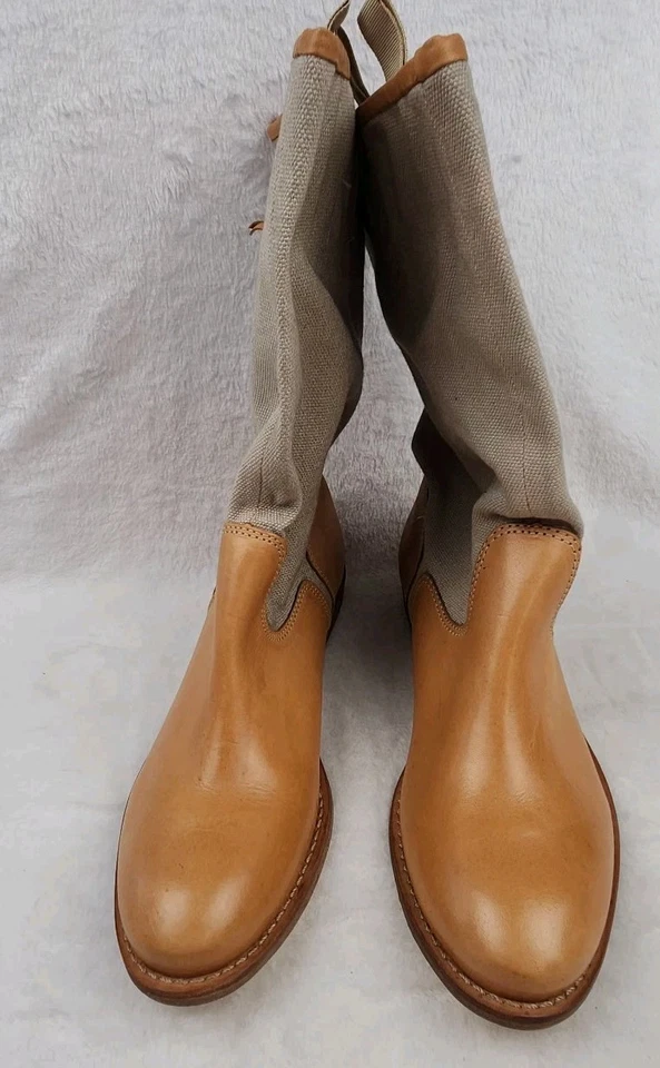 Botas Matisse Coachella de cuero camel de lona a media pantorrilla para mujer talla 7,5 M Foto 3 de 4