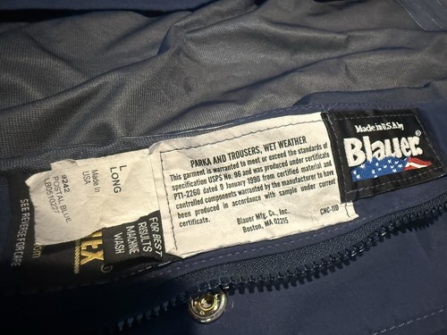 Vintage Blauer Gore-Tex USPS Parka Rain Suit (Jacket L Long) (Pants M Long) - Picture 5 of 18