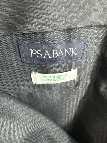 JOS A BANK Navy Blue Tuxedo 98% Wool Stretch Pants 40x32 NWT FF Black Stripe - Picture 5 of 9