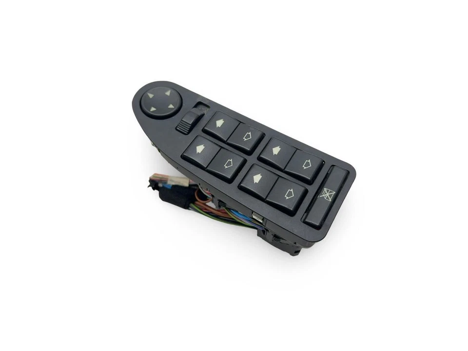 BMW 540i 1997-2003 interruptor principal de ventana eléctrica de la puerta delantera izquierda del lado del conductor negro Foto 4 de 4