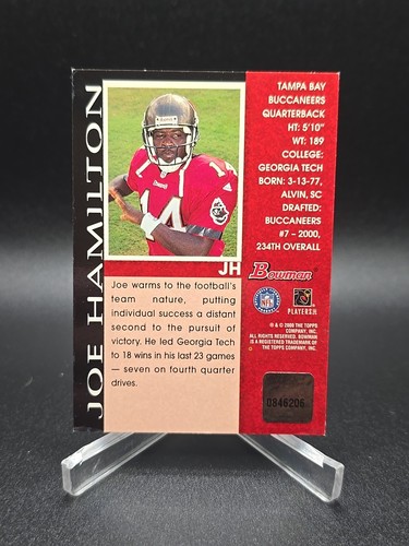 2000 Bowman Certified Auto Issue Joe Hamilton #JH Rookie Autograph RC Bucs - Picture 3 of 3