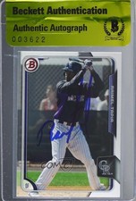 BAS 2015 Bowman Prospects Raimel Tapia #BP68 Authentic Auto 3c7