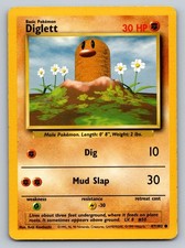 Diglett Common Base Set (Shadowless) 047/102 LP