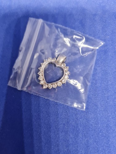 Anhänger Silber Liebe Herz mit Diamanten gepunzt - Bild 5 von 5