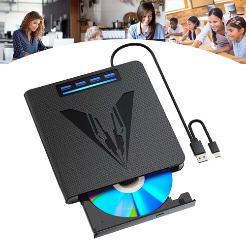 USB 3.0 Externes CD/DVD Laufwerk Brenner Player mit SD/TF-Kartenleser für Laptop - Afbeelding 11 van 12