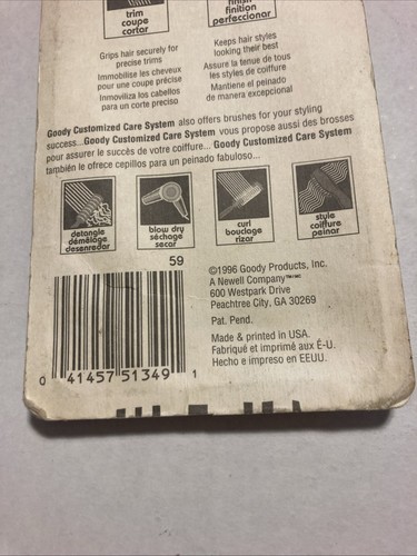 GOODY Purple/White Super Comb Color Dip Detangles #51349 New 1996 - Picture 10 of 13