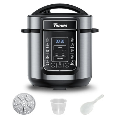 6Qt 9-in-1 Electric Pressure Cooker 14 Presets Multi-Function Stainless
