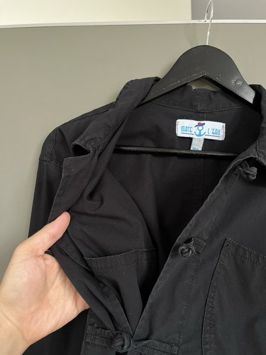 Mate L’eau French Workwear Chinese Manrarin Chore Jacket sz XL - Picture 12 of 13