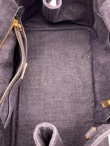 PRADA Tote Bag BLK Solid Color Canapa Tote Bag - Imagen 6 de 9