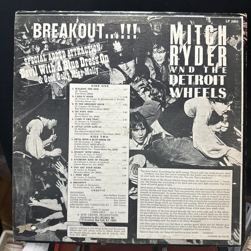 Mitch Ryder & The Detroit Wheels / Breakout    LP  New Voice 2002  Mono - Picture 2 of 7
