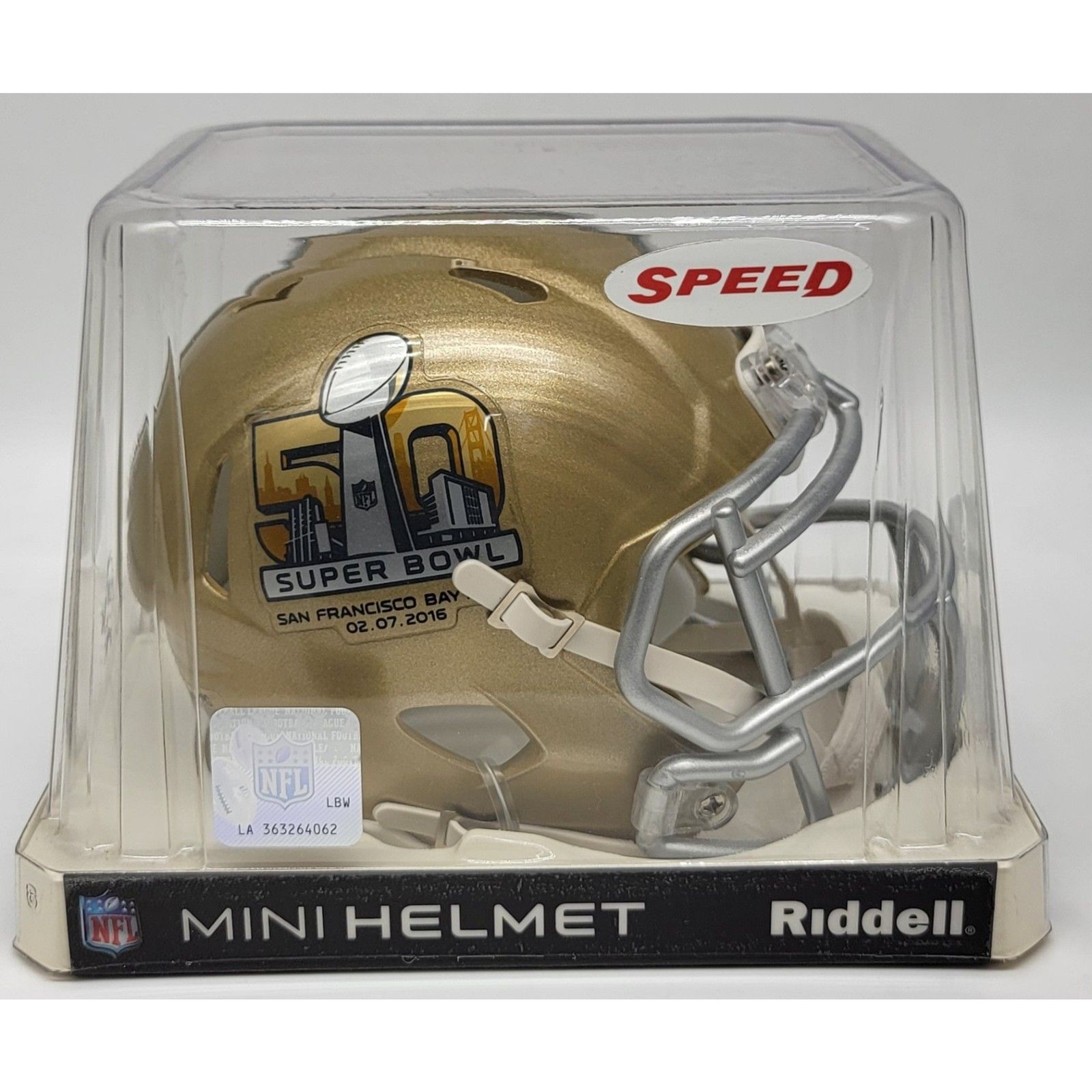 NFL Super Bowl 50 Riddell Speed Gold Mini Helmet