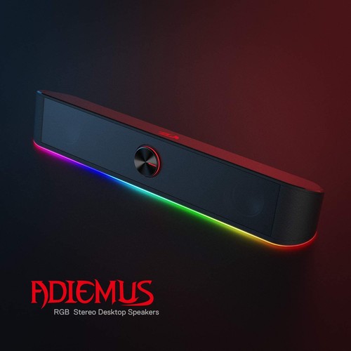 GS560 RGB Soundbar da Scrivania, Altoparlante per Computer 2.0 Canali con Illuminazione Dinamica... - Foto 2 di 9
