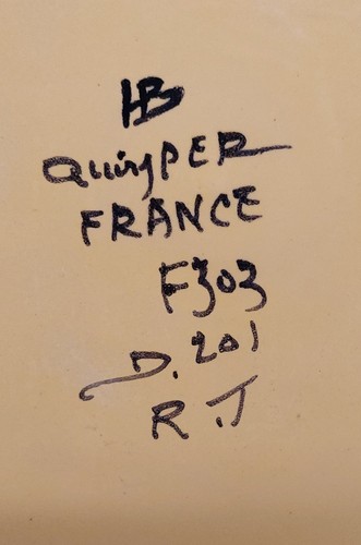  QUIMPER SOLEIL GELB bretonische Gitterplatten 10" achteckig - Bild 3 von 14