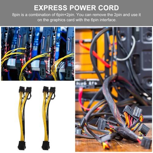10 PCS Stromkabel Grafikkarte GPU-Kabel Verlängerungsnetzkabel Für Grafikkarten - Bild 10 von 12