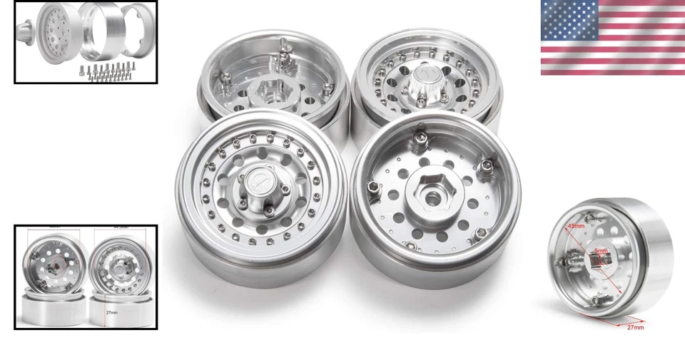 Alloy Wheels 1.9" for 1/10 RC Rock Crawler - Image 2 of 4
