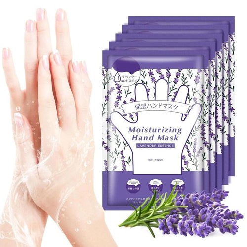 5 Pack Lavender Hand Mask Moisturizing Gloves for Dry, Aging, Cracked Hands - Bild 10 von 12