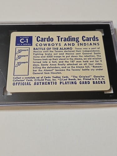 1958 Leaf Cardo Cowboys and Indians Battle of the Alamo #C-1 SGC 8 - 第 5/7 張圖片