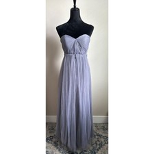 Jenny Yoo Collection Womens Annabelle Grey Tulle Convertible Formal Dress Size 2