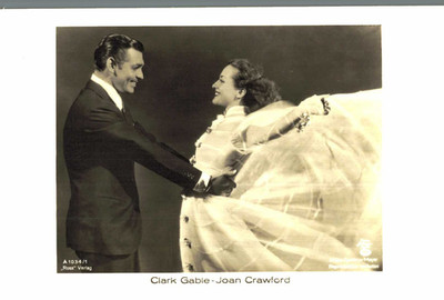 Clark Gable-Joan Crawford     ** Original Ross Postkarte Postcard * N 791 c