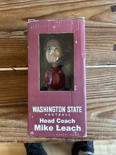 Mike Leach Washington State Cougars Bobble head In Original Box