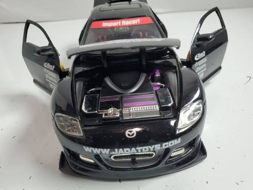 Beschädigter Jada Toys Import Racer Mazda RX-8 schwarz Maßstab 1:24 - Spoiler fehlt - Bild 13 von 15