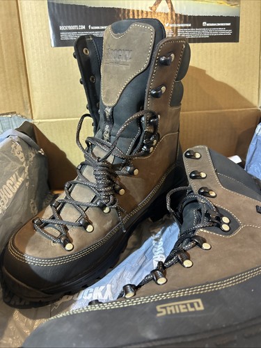 Rocky Mens Brown/Black Leather 400G MTN Stalker Pro Hunting Boots Sz 8.5M - Picture 6 of 10