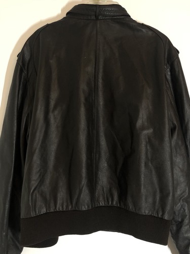 Rare Vintage Leather MEMBERS ONLY - Europe Craft Brown Bomber Style Jacket Gr. 46 - Bild 6 von 13