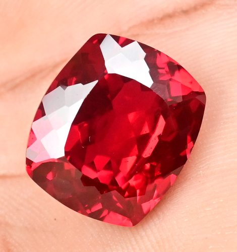 25.20 Ct Flawless Natural Mozambique Blood Red Ruby Certified Cushion Gemstone - Picture 2 of 7