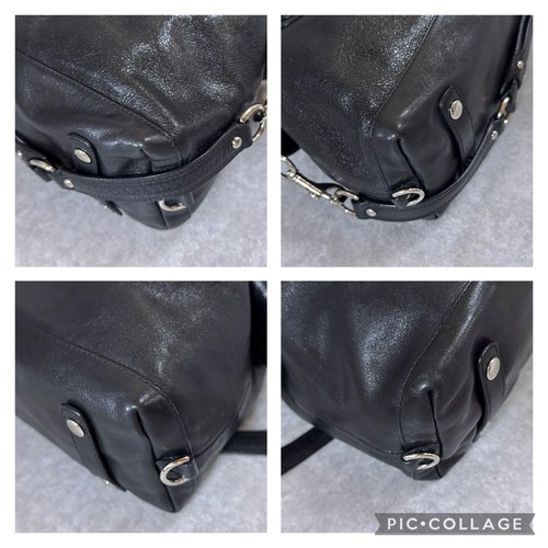 Coach Madison Sabrina Satchel Bag 12937 Vintage purse 2 WAY Leather Black Y2K - Picture 7 of 11
