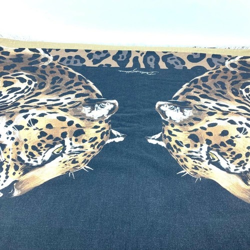 DOLCE&GABBANA blanket Leopard Extra Large Panther towel blanket Black/Beige USED - Picture 8 of 13